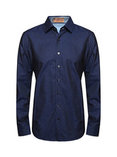 PRINTED BLUE COTTON SHIRT