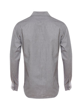 GREY TEXTURED COTTON SHIRT