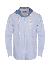 COTTON STRIPPED HOODIE