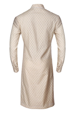 MUGA SILK KURTA WITH INTRICATE EMBROIDERY DETAILS