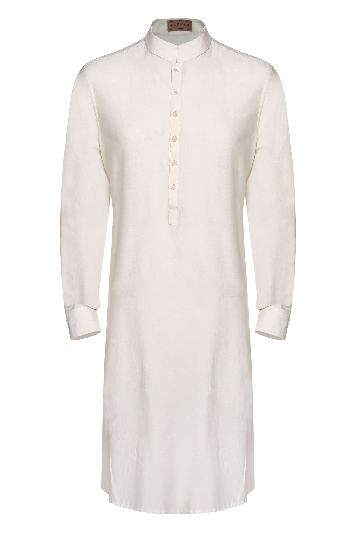 CLASSIC IVORY POLYESTER SILK KURTA