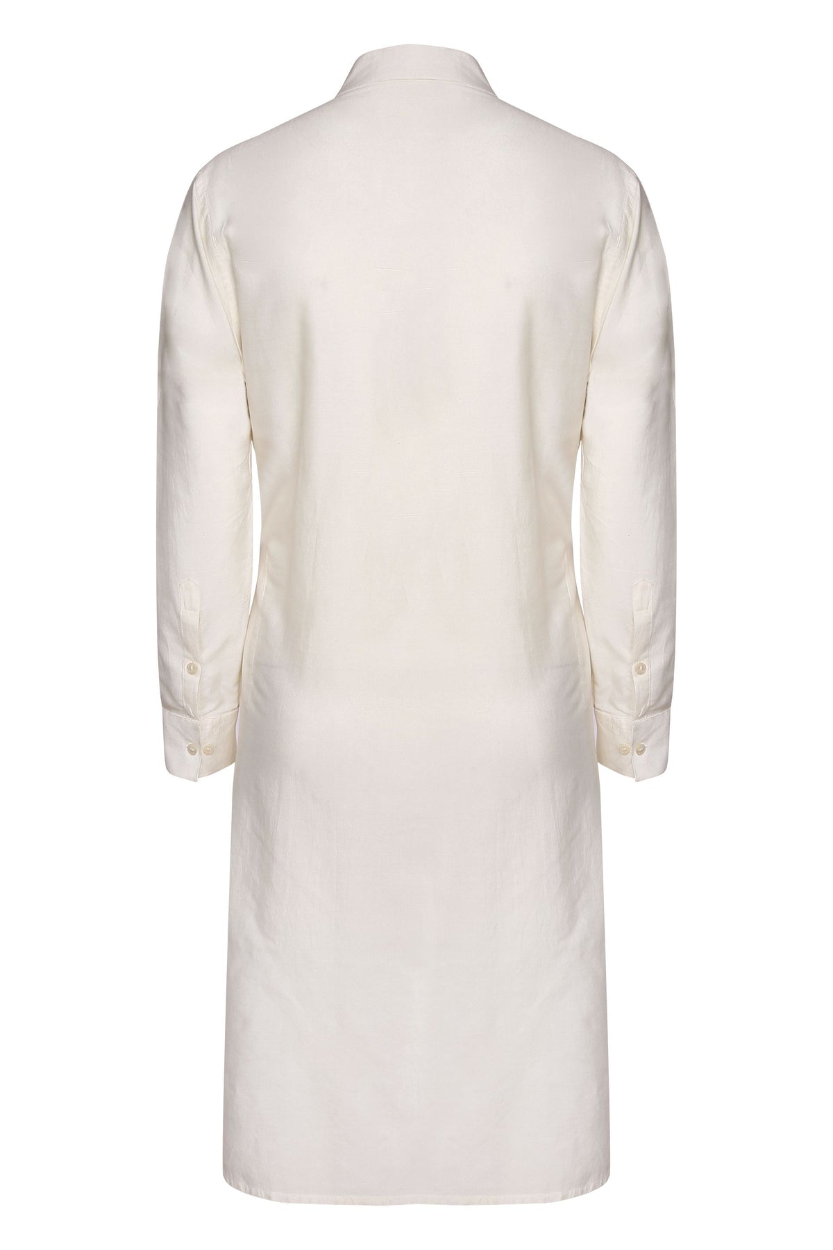 CLASSIC IVORY POLYESTER SILK KURTA