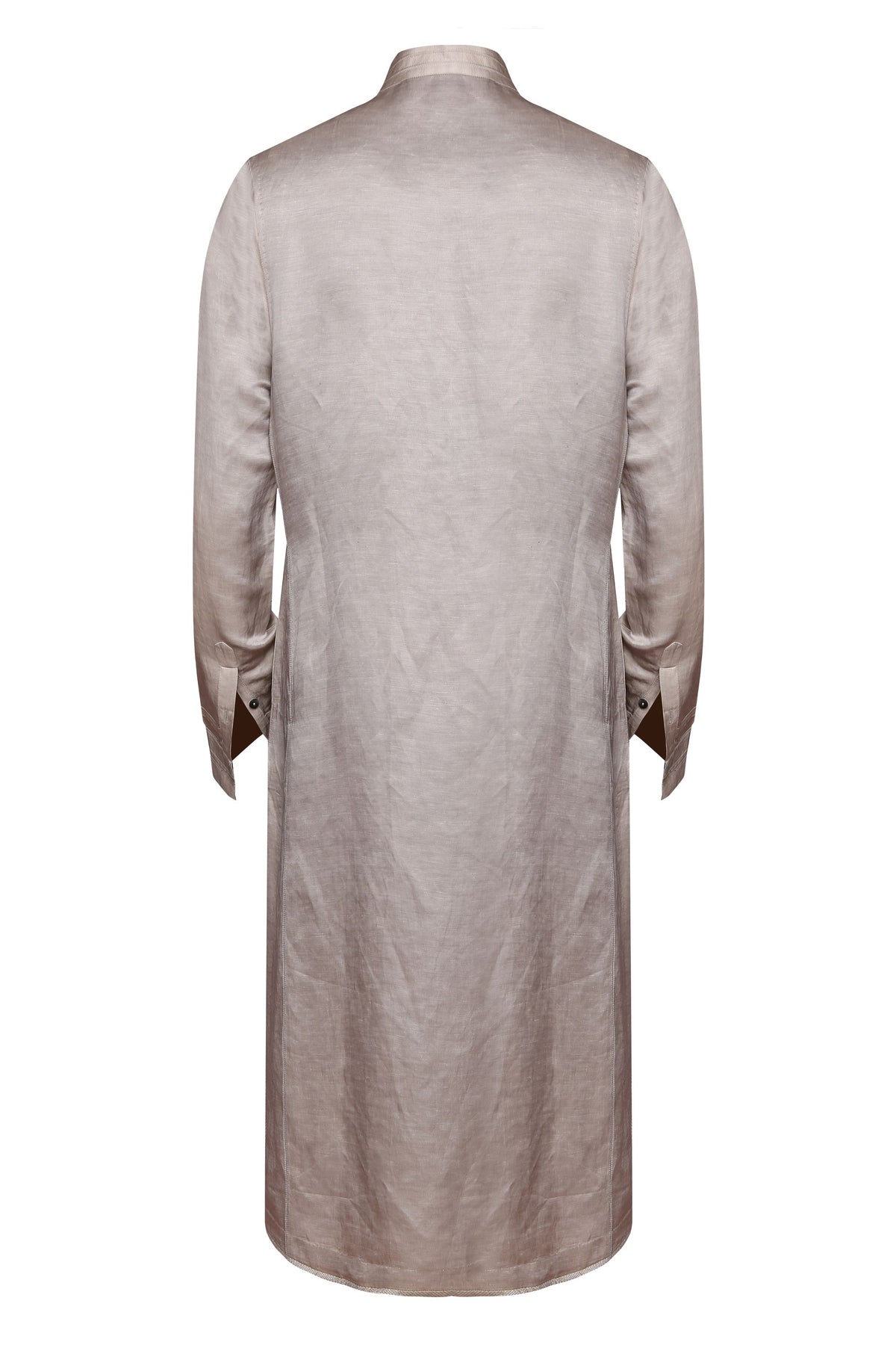 GREY CLASSIC LINEN SATIN KURTA