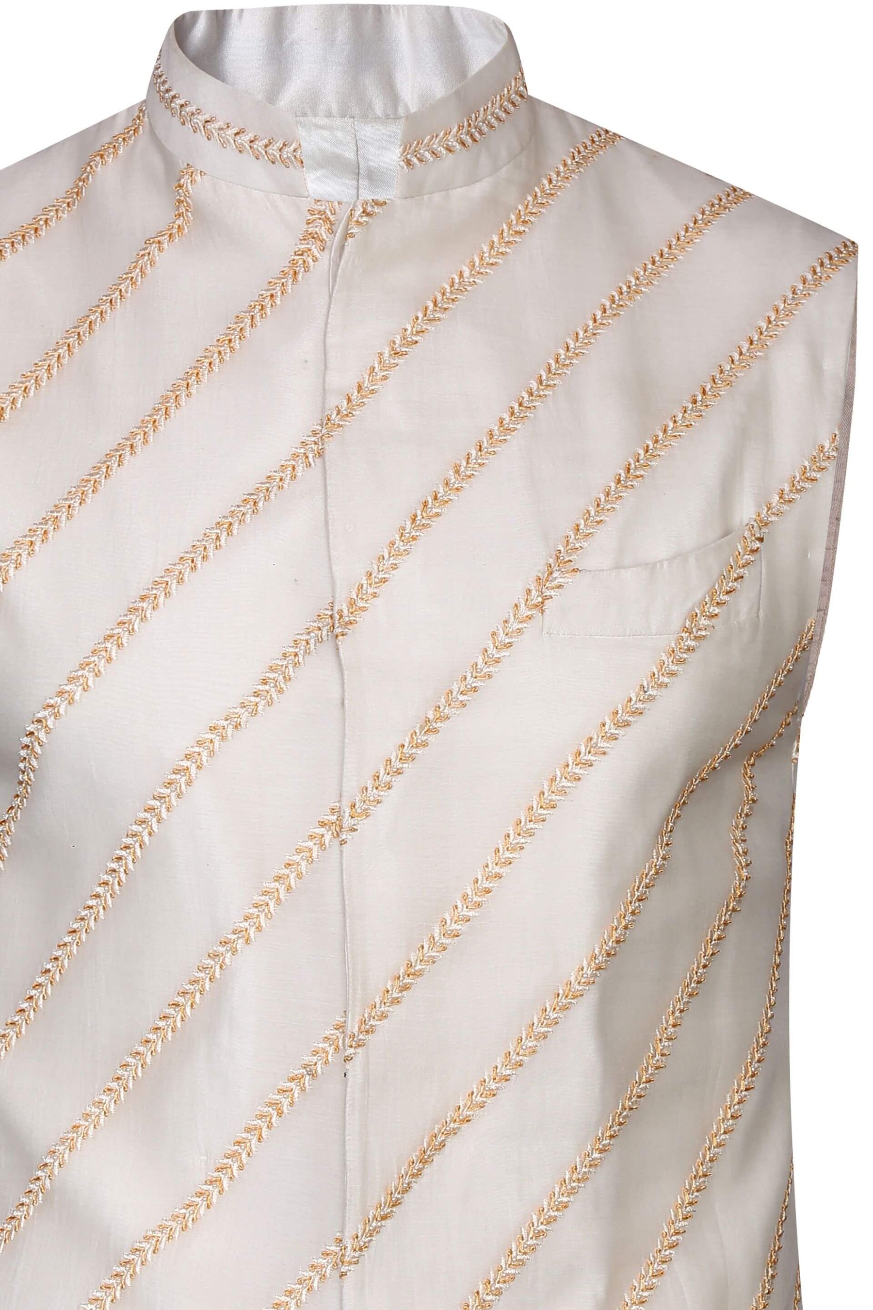 IVORY GOLD NEHRU JACKET