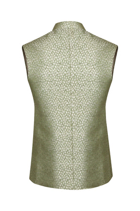 JADE BROCADE NEHRU JACKET