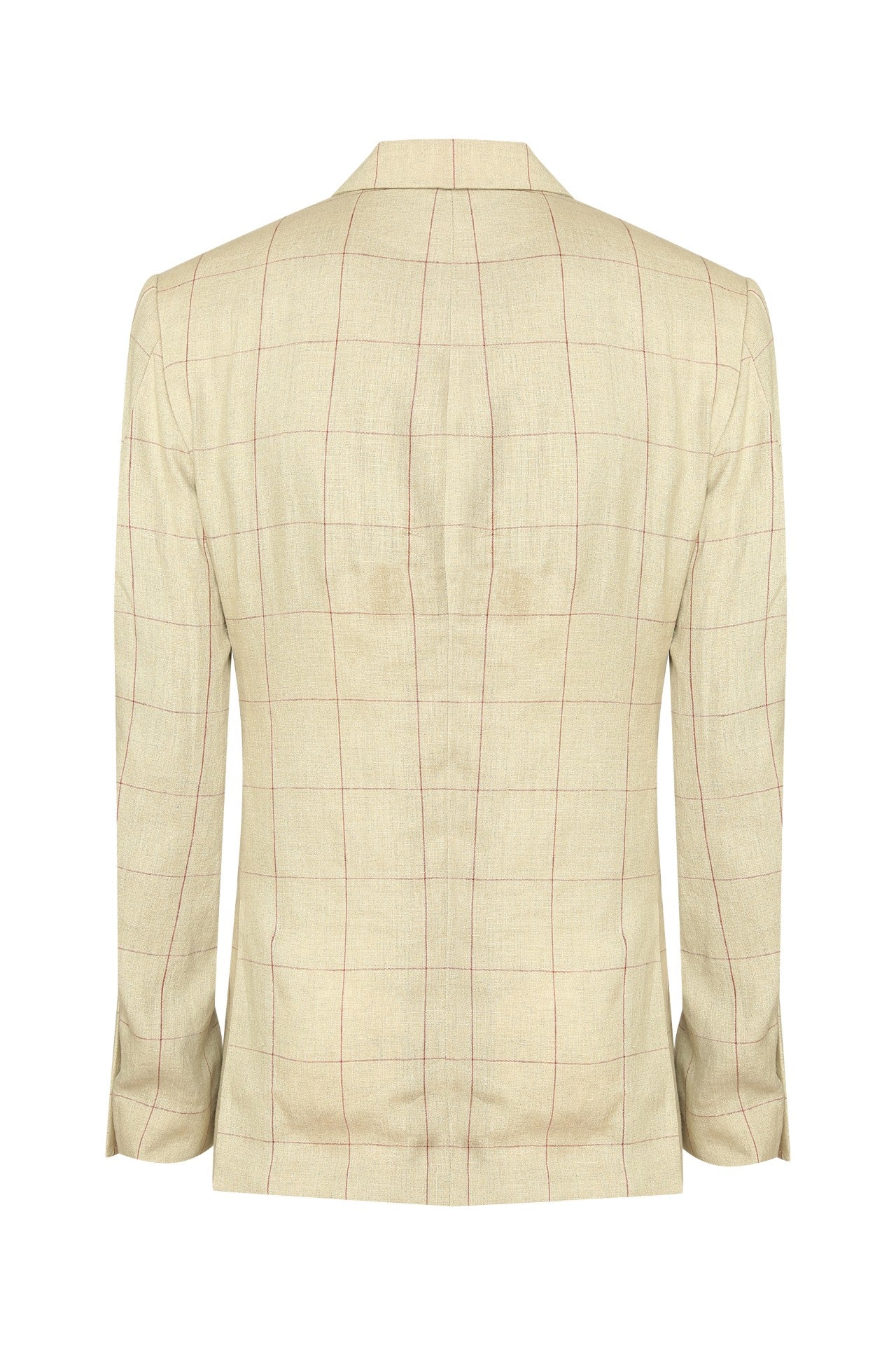 Ivory single button linen jacket