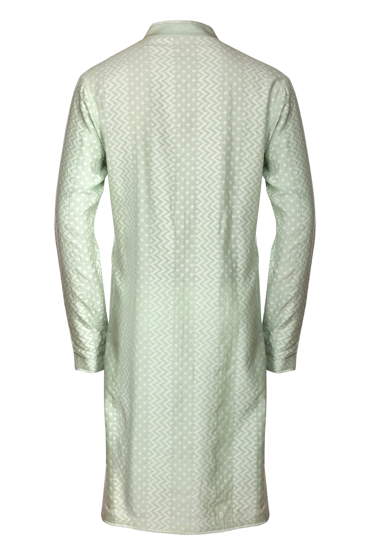 MINT GREEN CLASSIC CHANDERI JACQUARD KURTA