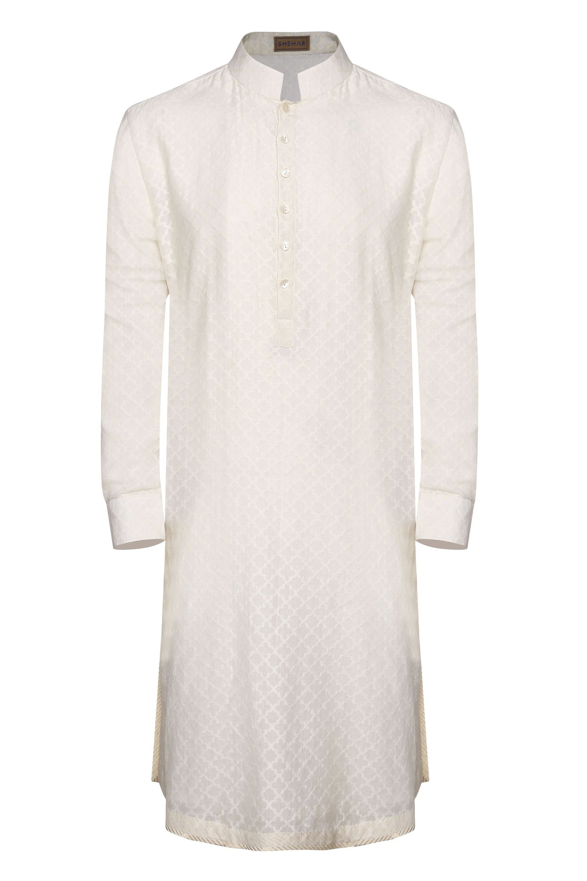 IVORY CHANDERI JAAL KURTA